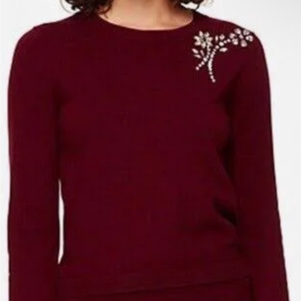 Kate Spade embellished  Burgundy Sweater